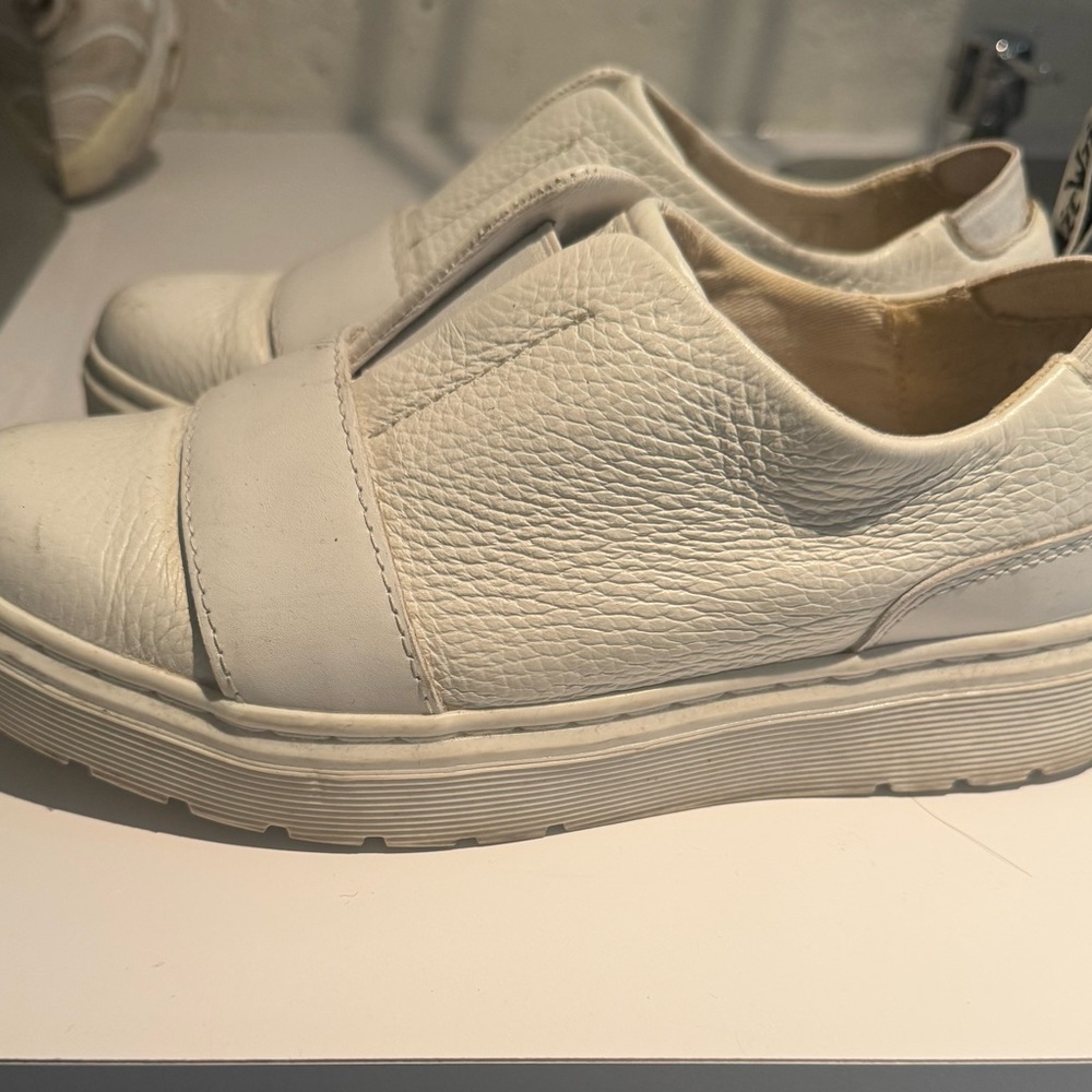 Dr. Martens White Slip-On Shoes